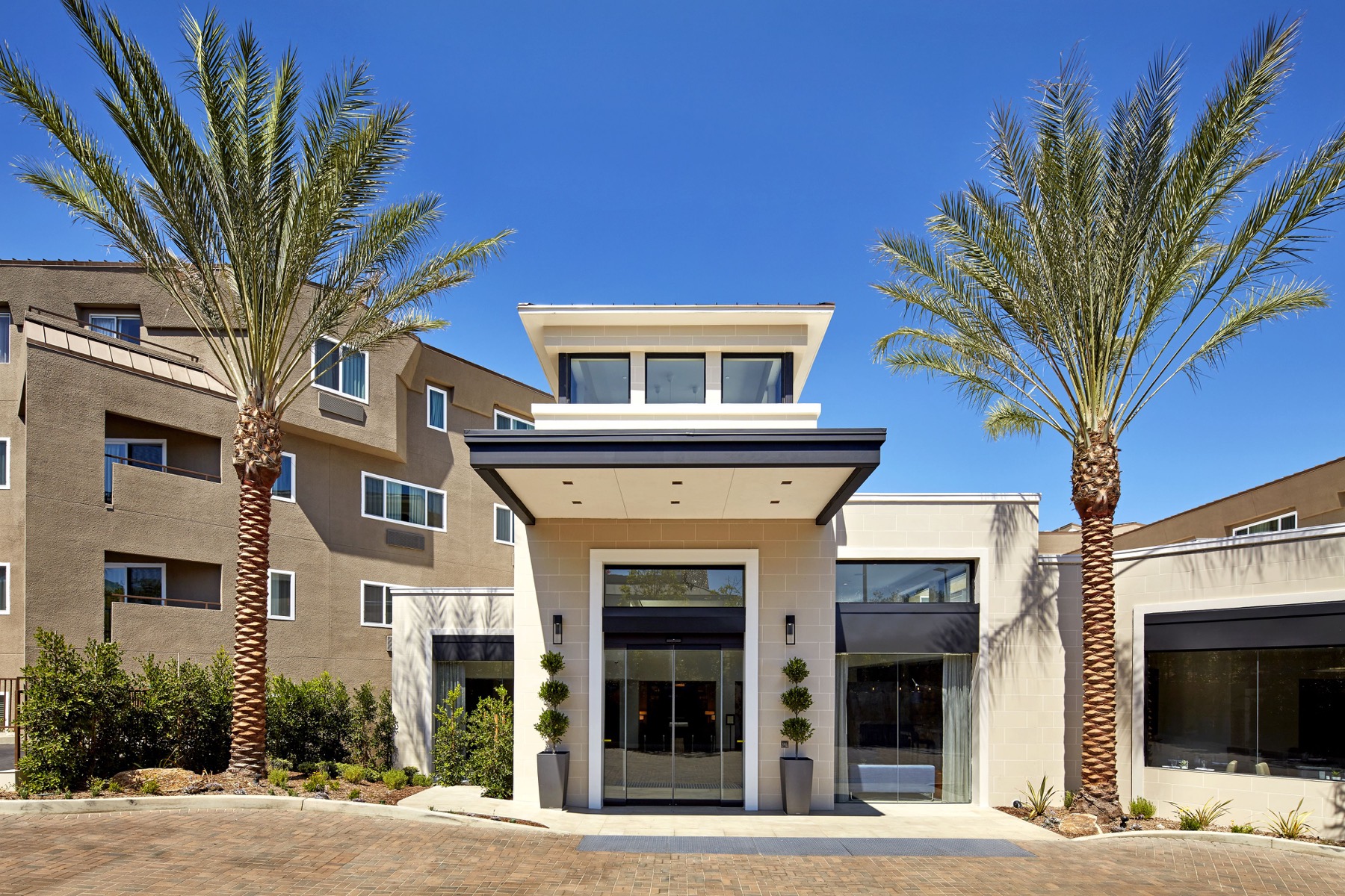 Exterior of the Hilton Garden Inn in San Diego’s Mission Valley.