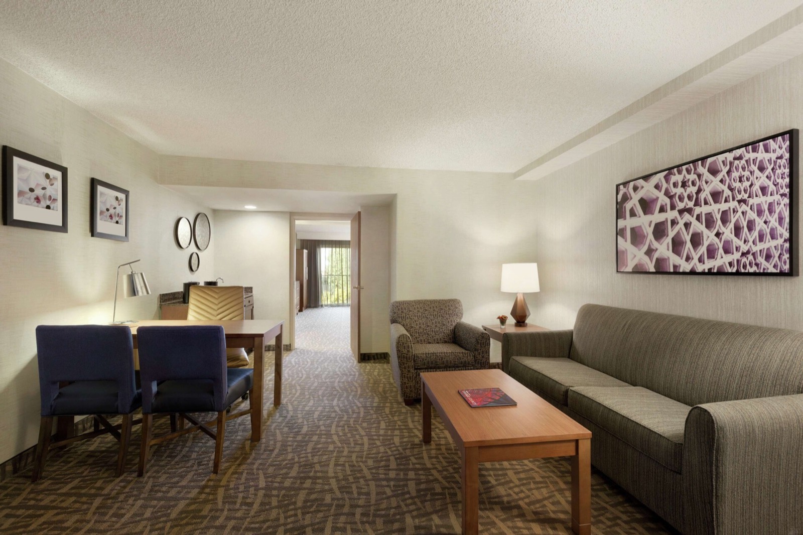 Atrium of the Embassy Suites in Santa Ana.